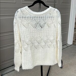 Sezane Low Back Cream Sweater